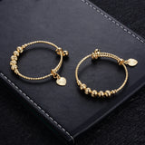 2pcs Round Ball Bell Small Bangle Bracelet for Kids Birthday Gift