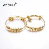 2pcs Round Ball Bell Small Bangle Bracelet for Kids Birthday Gift