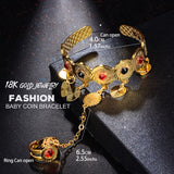 Coin Charm Baby Bangle Bracelet Jewelry