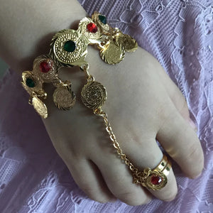 Coin Charm Baby Bangle Bracelet Jewelry