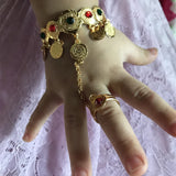 Coin Charm Baby Bangle Bracelet Jewelry