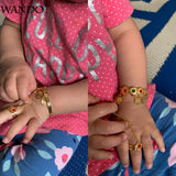 Coin Charm Baby Bangle Bracelet Jewelry