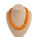 WANGAIYA Acrylic Love Candy Necklace Female Heart-Beaded Collarbone Chain