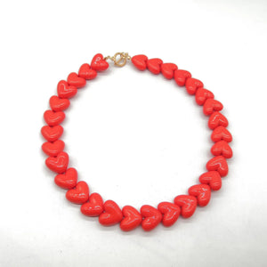 WANGAIYA Acrylic Love Candy Necklace Female Heart-Beaded Collarbone Chain