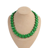 WANGAIYA Acrylic Love Candy Necklace Female Heart-Beaded Collarbone Chain
