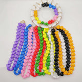 WANGAIYA Acrylic Love Candy Necklace Female Heart-Beaded Collarbone Chain