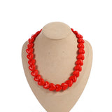 WANGAIYA Acrylic Love Candy Necklace Female Heart-Beaded Collarbone Chain