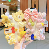 Autumn Winter Fur Hair Clip 9-Piece Set for Girls