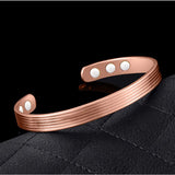 Copper Magnetic Therapy Bracelet Gold-Plated Open Bracelet for Women