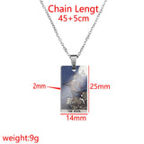 Halloween horror series collarbone chain with Tarot card pendant