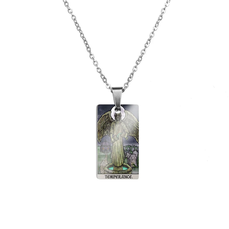 Halloween horror series collarbone chain with Tarot card pendant