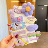 WANGAIYAO Children's Hair Clip Set - 10 Pieces Cartoon Hairpin