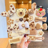 WANGAIYAO Children's Hair Clip Set - 10 Pieces Cartoon Hairpin
