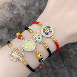 WANGAIYAO Demon Eye Palm Bracelet - Adjustable Braided Bracelet