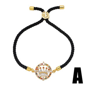 WANGAIYAO Demon Eye Palm Bracelet - Adjustable Braided Bracelet