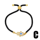 WANGAIYAO Demon Eye Palm Bracelet - Adjustable Braided Bracelet