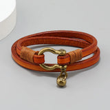 WANGAIYAO Retro Leather Bracelet for Men
