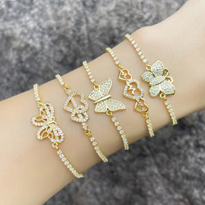 WANGAIYAO cold wind butterfly love bracelet for girls