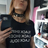 Punk Leather Double Chain O-Ring Collar Bondage Slave BDSM Necklace