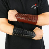 WANGAIYAO Wide Leather Bracelet Rock Punk Style