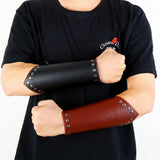 WANGAIYAO Rivet Wide Leather Bracelet Wrist Guard