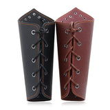 WANGAIYAO Rivet Wide Leather Bracelet Wrist Guard