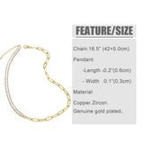 Cold Wind Zircon Chain Necklace Bracelet Set