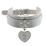 Gothic Sexy Lightning Heart Double Layer Necklace