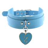Gothic Sexy Lightning Heart Double Layer Necklace