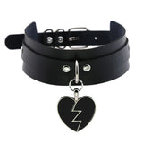 Gothic Sexy Lightning Heart Double Layer Necklace