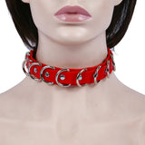 Punk Gothic Leather Necklace for Men and Women