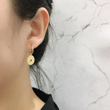 Sterling Silver Zodiac Compass Pendant Earrings