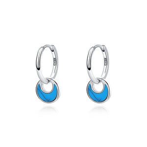 925 Silver Abalone Shell Drop Earrings Women Boho Wedding Party Piercing
