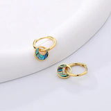 925 Silver Abalone Shell Drop Earrings Women Boho Wedding Party Piercing