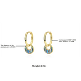 925 Silver Abalone Shell Drop Earrings Women Boho Wedding Party Piercing