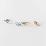 925 Silver Leaf Stud Earrings Women Teen Plant Jewelry Accessories
