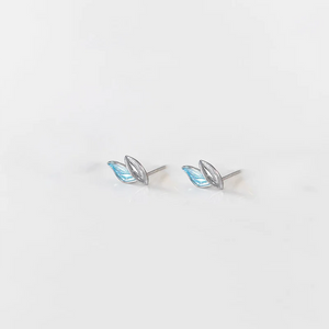 925 Silver Leaf Stud Earrings Women Teen Plant Jewelry Accessories