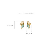 925 Silver Leaf Stud Earrings Women Teen Plant Jewelry Accessories