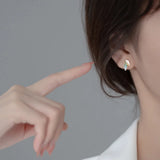925 Silver Leaf Stud Earrings Women Teen Plant Jewelry Accessories