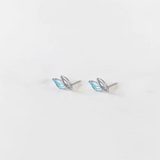925 Silver Leaf Stud Earrings Women Teen Plant Jewelry Accessories