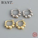 925 Silver Bohemia Circle Stud Earrings for Women