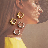 925 Silver Bohemia Circle Stud Earrings for Women
