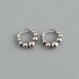 925 Silver Bohemia Circle Stud Earrings for Women