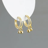 925 Silver Boho Double Tassel Ball Stud Earrings for Women