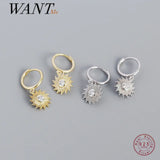 925 Silver Geometric Zircon Stud Earrings for Women
