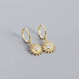 925 Silver Geometric Zircon Stud Earrings for Women