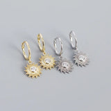 925 Silver Geometric Zircon Stud Earrings for Women
