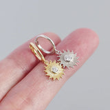 925 Silver Geometric Zircon Stud Earrings for Women