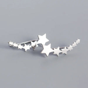925 Silver Boho Star Stud Earrings for Women