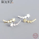 925 Silver Boho Star Stud Earrings for Women